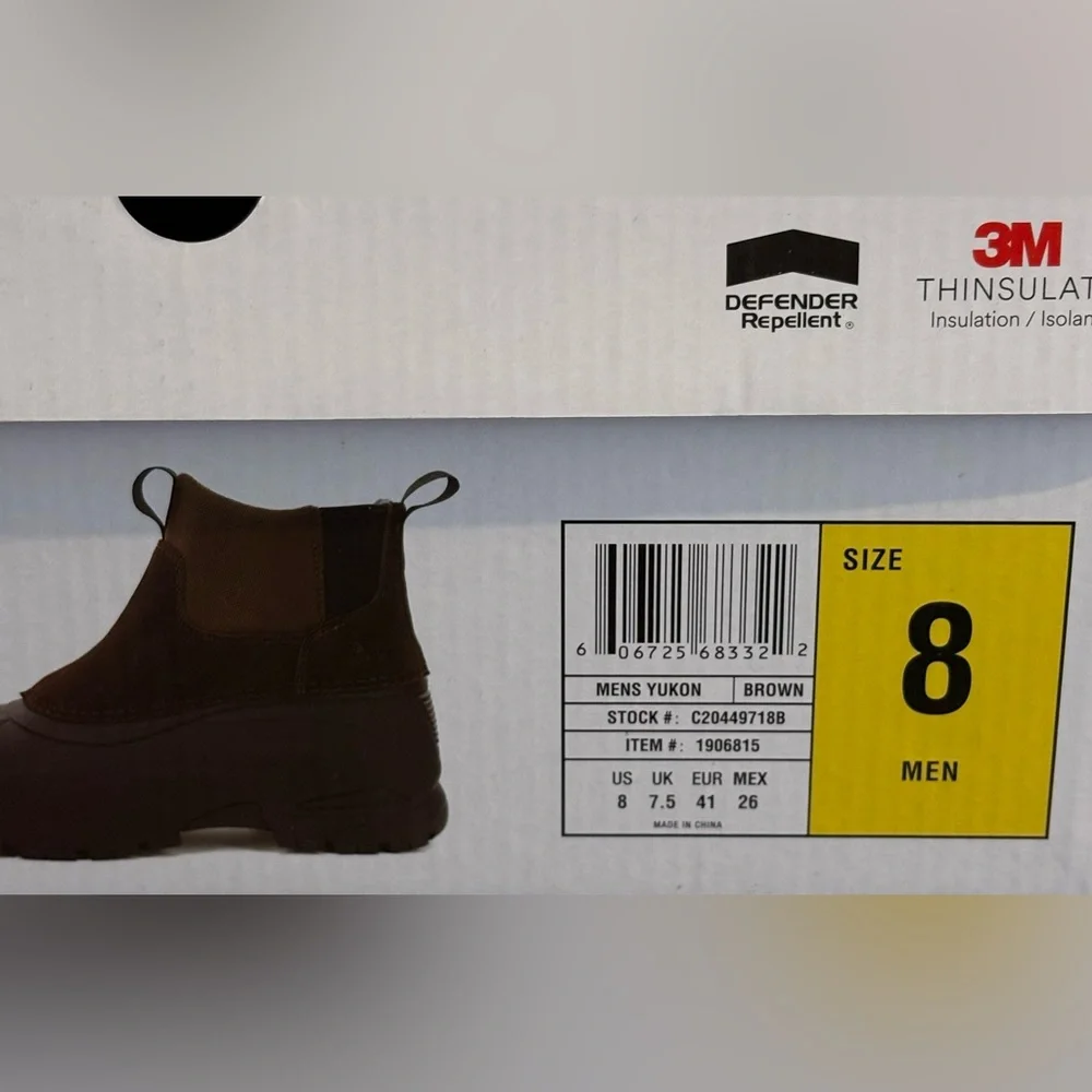 Staheekum Men's Yukon 3M Thinsulate Winter Snow‎ Boots Size 8 Brown New In Box